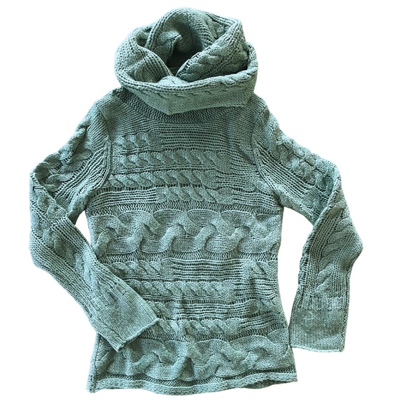 Banana Republic Cowl Neck Cable Knit Sweater SZ Small - Picture 2 of 5